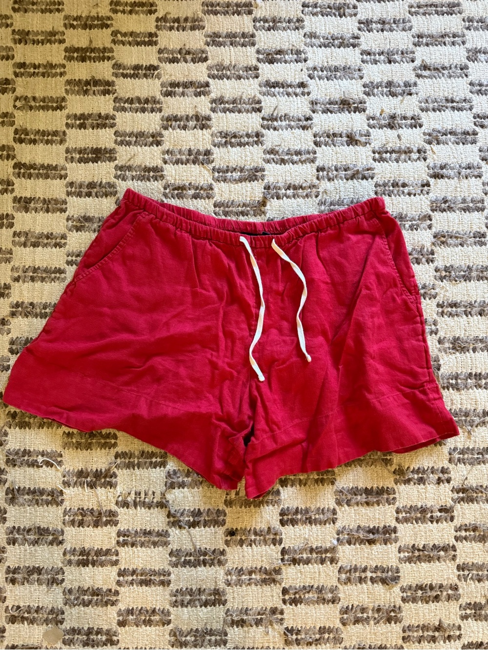 GAP Women's linen Drawstring High-Waist Shorts